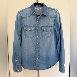 Lucky Brand Light Blue Denim Shirt with snap buttons like new